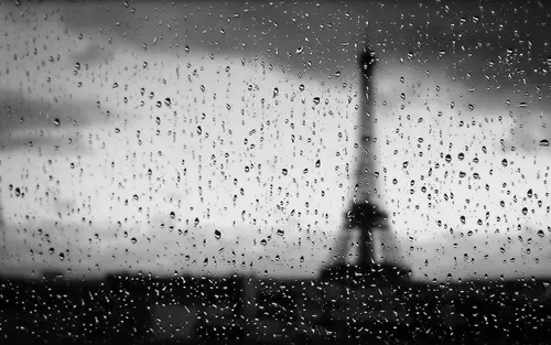 Image "Gray rainy background, Paris, Eiffel Tower" (1920x1200)