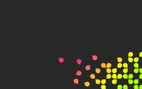 Image "Bright multicolored drop shapes on a black background" (1920x1200)