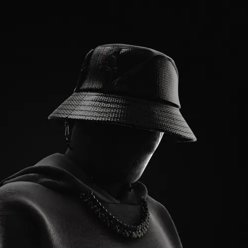 Image "Silhouette of a man in a black hat" (2559x2559)