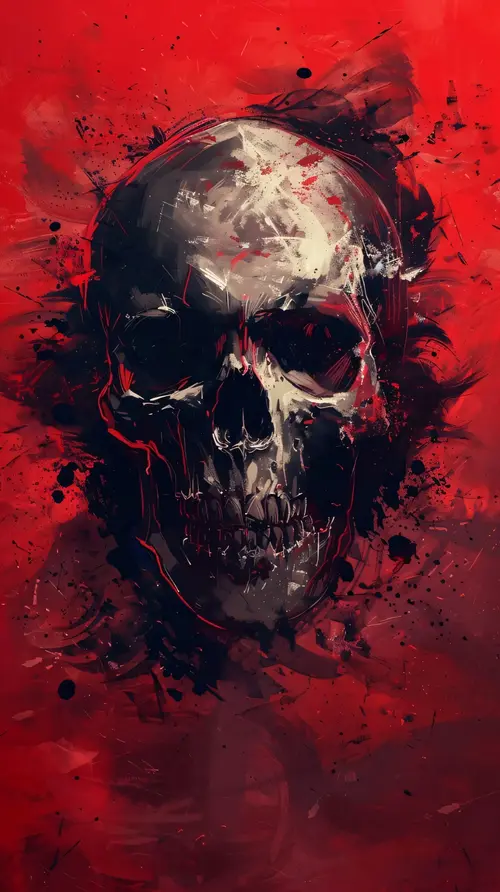 Image "Red art with a skull" (1346x2400)