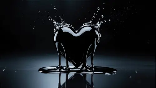 Image "A black heart drenched in black paint" (3840x2194)