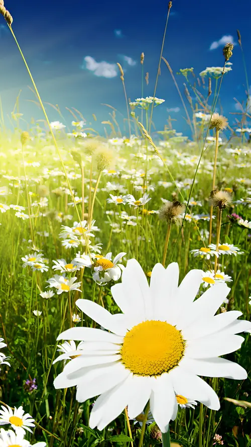 Image "Chamomile field on a bright sunny day" (2000x3556)