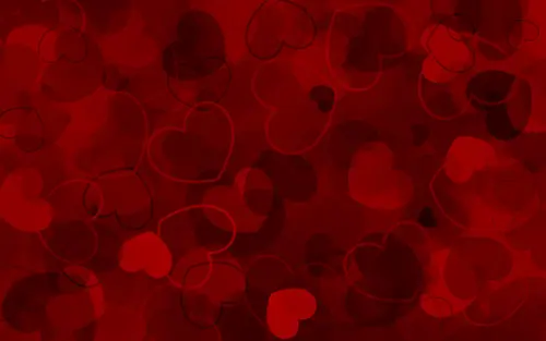 Image "Red background with different hearts" (2880x1800)