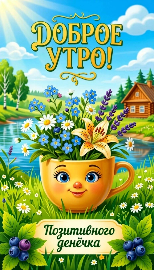 Изображение «Доброе утро! Позитивного денёчка!» (768x1344)