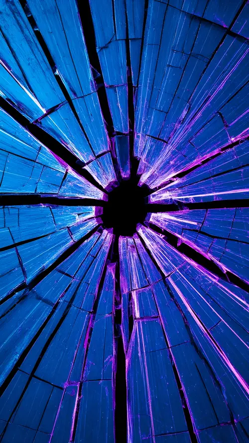 Image "Broken glass with bright purple lines radiating from the center" (2000x3556)