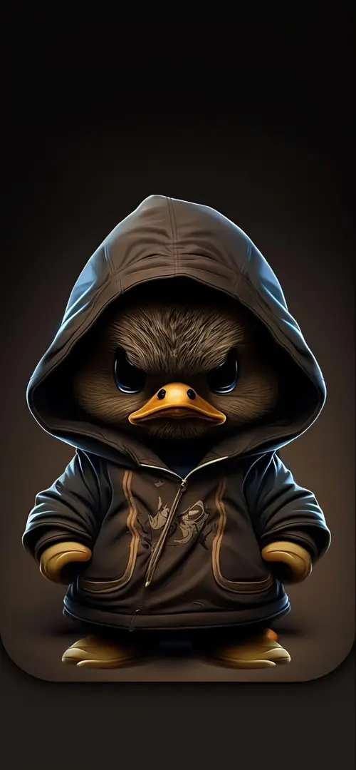 Image "A menacing duckling in a hood" (1111x2400)
