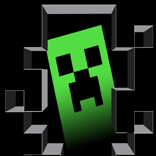 Image "The green creeper from Minecraft with a black face" (1080x1081)