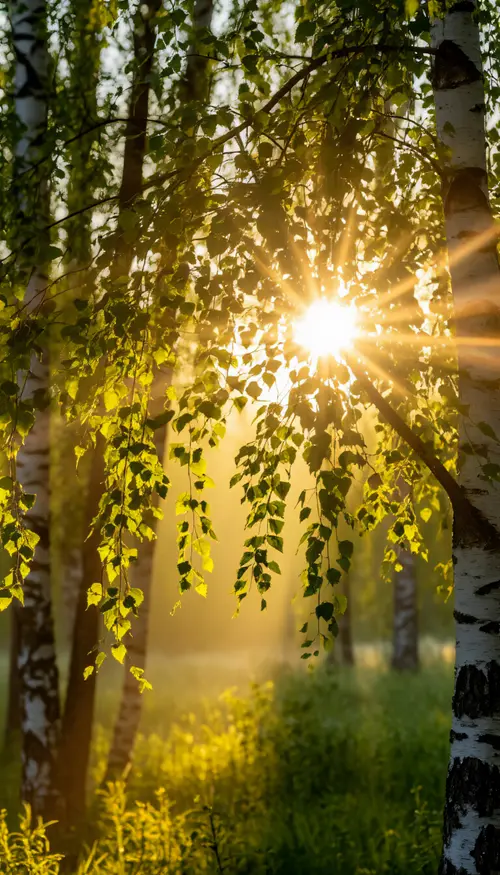 Image "A summer morning in a birch grove" (1536x2688)