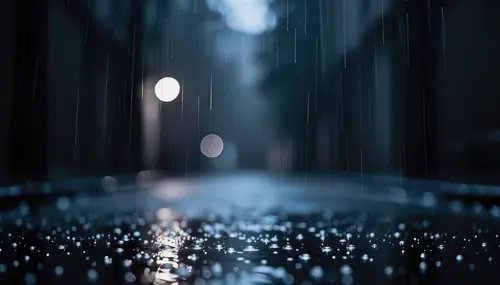 Image "A rainy evening with the soft light of lanterns reflecting on the wet surface of the road" (3840x2194)