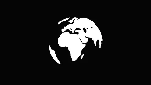 Image "White planet Earth on a black background" (1920x1080)