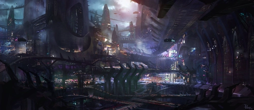Image "Sci-Fi cyberpunk city" (3000x1305)