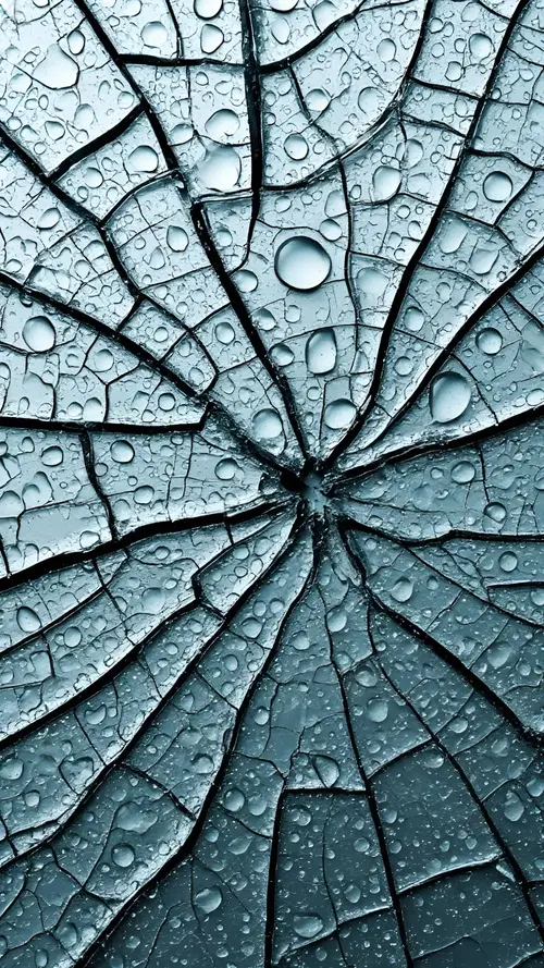 Image "Cracks on glass with water droplets" (2000x3556)