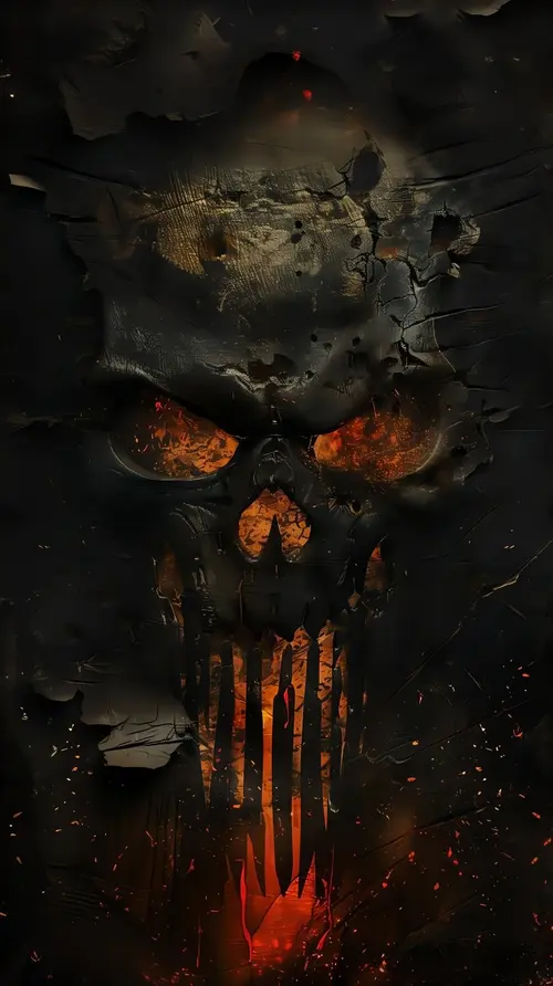 Image "Punisher skull with glowing eyes in dark tones" (1440x2570)