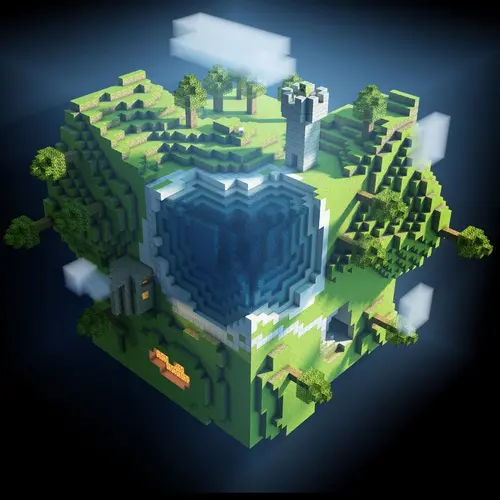 Image "Minecraft-style Planet" (1080x1081)