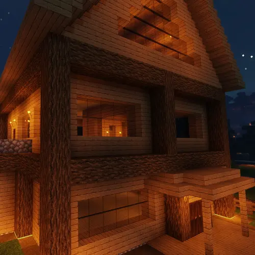 Image "Wooden house in Minecraft" (1080x1081)