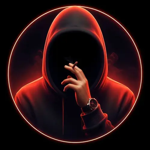 Image "A cool guy in a hoodie with a cigarette and a watch" (1080x1080)