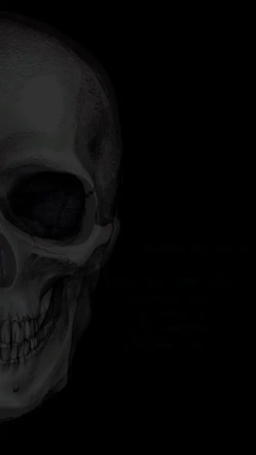 Image "A skull on a black background" (1200x2133)