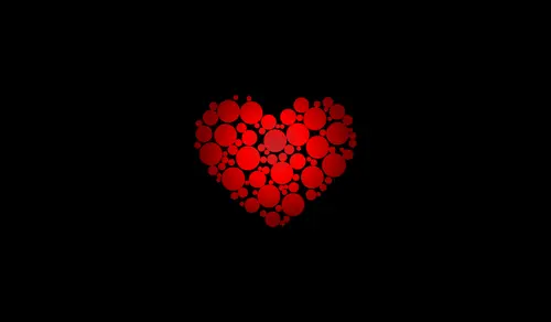 Image "Red heart on black background" (4000x2333)