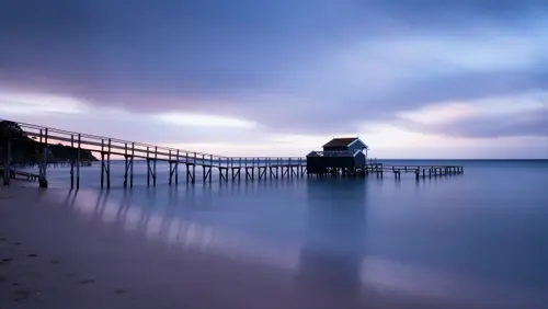 Image "A pier on the seashore in cloudy weather" (4949x2784)