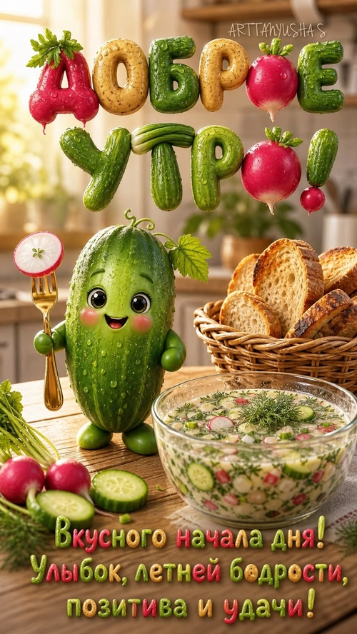 Изображение «Доброе утро! Вкусного начала дня! Улыбок, летней бодрости, позитива и удачи!» (941x1672)