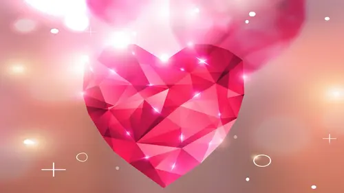 Image "Stylized heart made in the form of a crystal" (3200x1800)