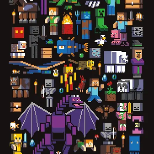 Image "Mobs from the Minecraft game" (1080x1081)