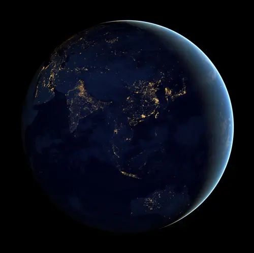 Image "Planet Earth from space at night" (8192x8160)