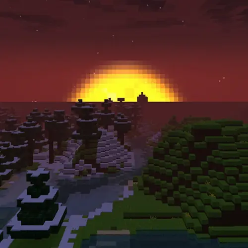 Image "Square Minecraft sunset" (1080x1081)