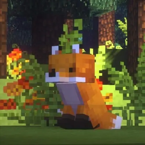 Image "The fox from the Minecraft game" (1080x1081)