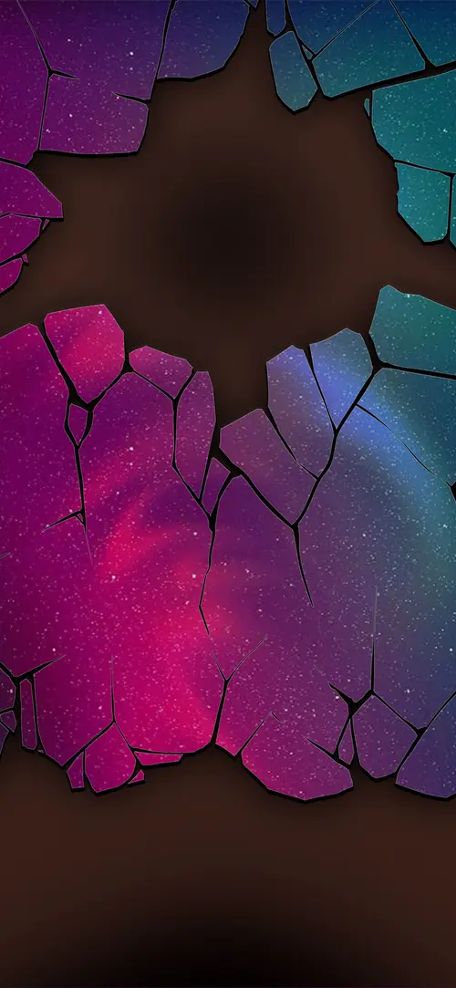 Image "Abstract background with cracks through which bright cosmic colors are visible" (1299x2814)
