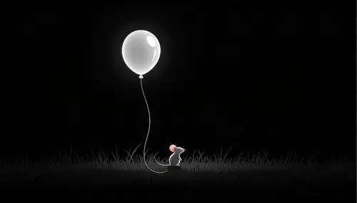 Image "A mouse with a balloon" (3840x2194)
