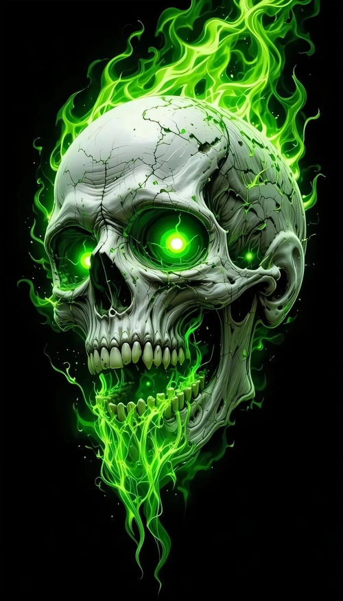 Image "Skull in green flame" (1200x2100)