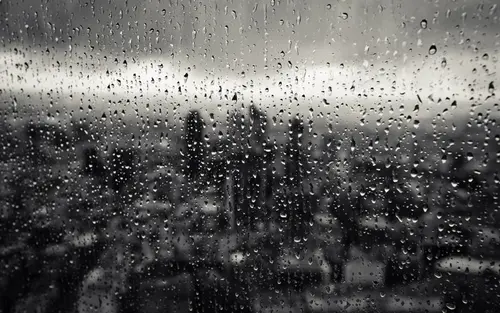 Image "View outside the window with raindrops on the glass" (1920x1200)