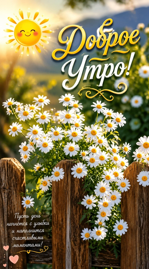 Изображение «Доброе утро! Пусть день начнётся с улыбки и наполнится счастливыми моментами!» (934x1685)