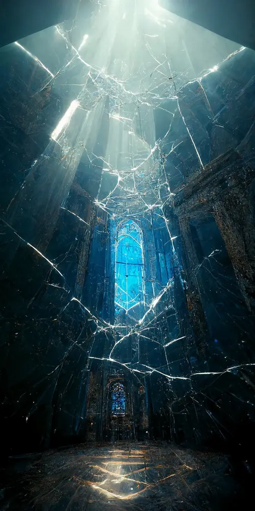 Image "Fantastic landscape with broken glass and light" (1080x2160)