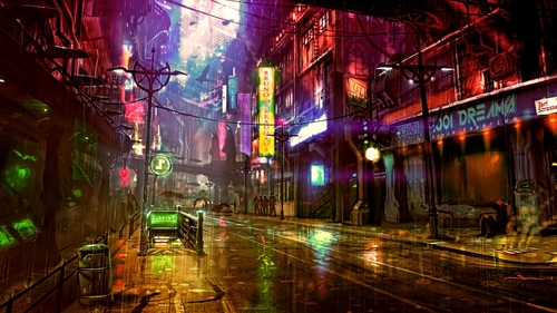 Image "Futuristic city, neon art" (3840x2160)