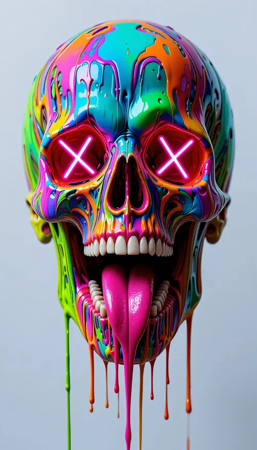 Image "A colorful skull with crosses for eyes and a protruding tongue" (1536x2688)