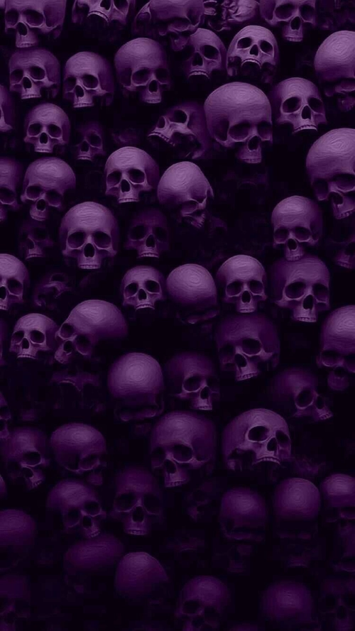 Image "Background with skulls in dark purple color." (750x1334)