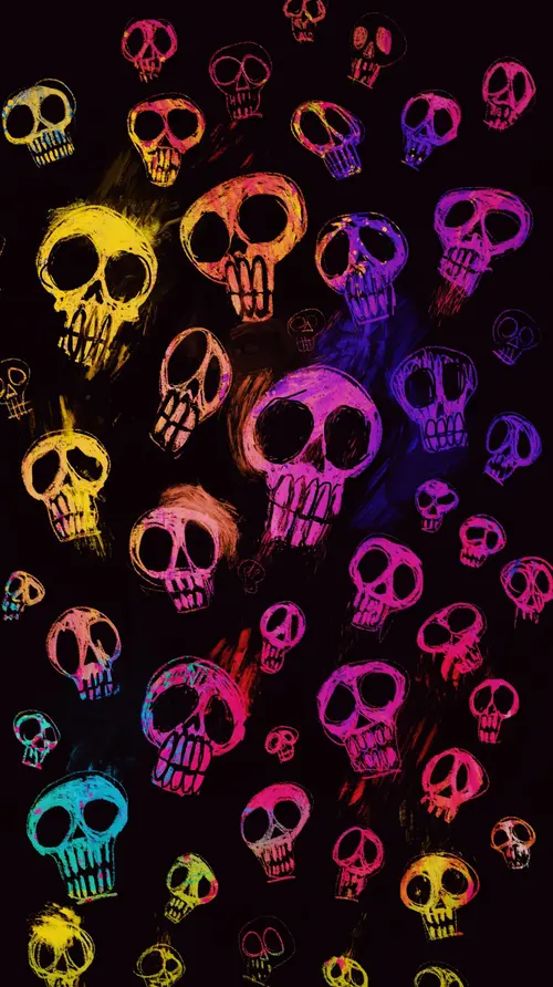 Image "Background of multicolored skulls" (1735x3095)