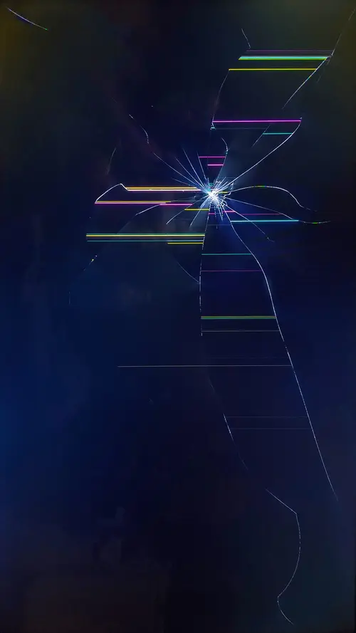 Image "A broken screen with colorful lines" (1080x1920)