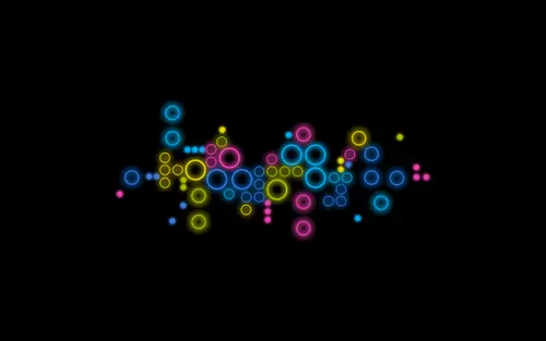 Image "Abstract multicolored circles on a black background" (2560x1600)