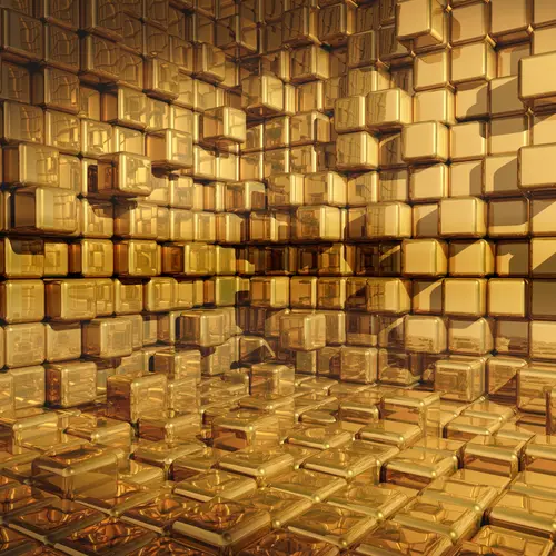 Image "Gold cubes, 3D" (3200x3200)