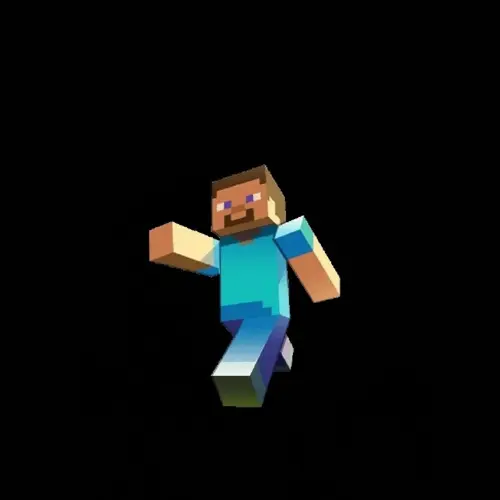 Image "The character Steve from Minecraft on a black background" (1080x1081)